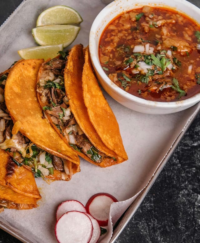 Birria or Dipping Tacos.
