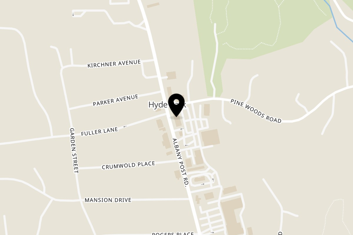 Map showing the location of El Guacamole Mexican Grill on 4290 Albany Post Rd in Hyde Park